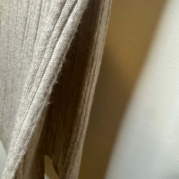 Wild Fable Sweater Skirt Womens Small Beige-Tan Mid-Rise Rib-Knit Column Maxi - Picture 3 of 5